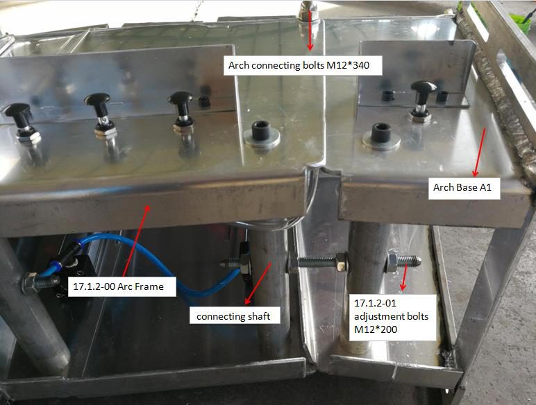 Arc frame assembly adjustment