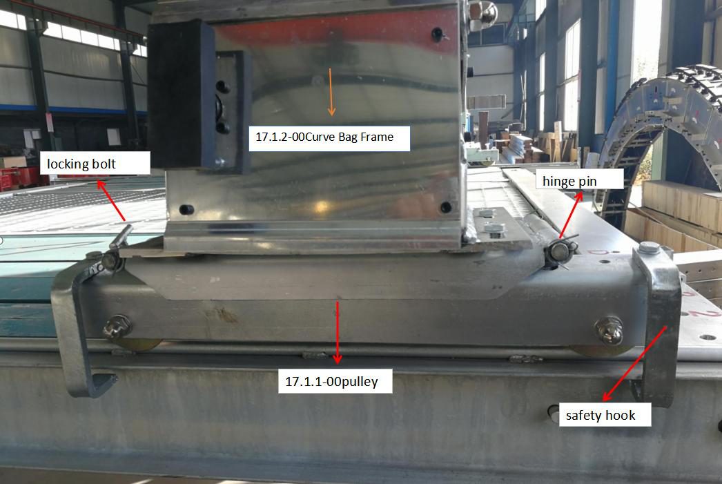 Pulley and arch frame components assembly