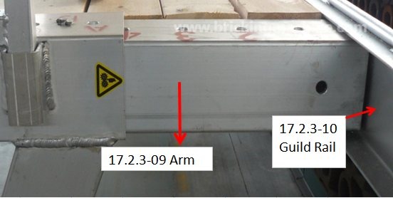 Arm and rack assembly