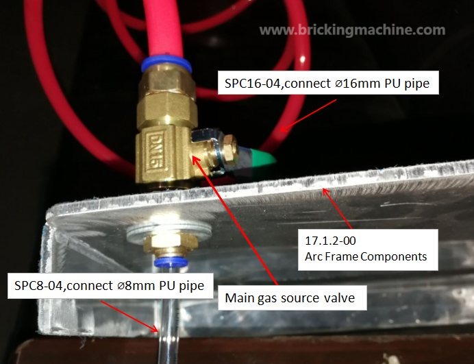 Main air supply installation