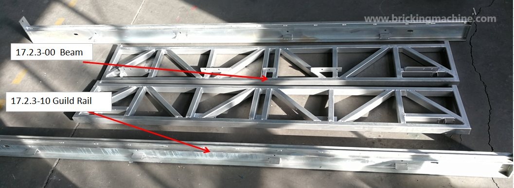 Beam and guide rail assembly