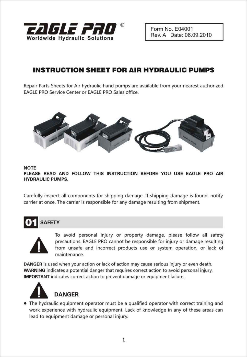 Instruction page 1